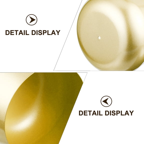 SEWOART Durable Golden Iron Flower Pot Container for Indoor and Outdoor Use