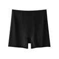 thumbnail image 3 of Scyoekwg Women's Boyshort Underwear Stretch Solid Color Safety Panties Breathable Mid‑Waist Ladies Briefs For Daily Wear (Black,L), 3 of 8