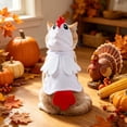 thumbnail image 3 of White Chicken Pet Costume, Soft Hen Hooded Outfit for Small Dogs Cats Thanksgiving Halloween Party Cosplay Clothes, 3 of 9