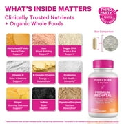 Pink Stork Premium Prenatal Multivitamin Supplements with Folate, Probiotics, Biotin - 60 Capsules
