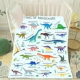 thumbnail image 3 of Types of Dinosaurs Blanket Gifts for Women Adult Swaddle Friend Super Soft Warm Fuzzy Cozy Lightweight Throw Blankets for Home Bed Couch Sofa 30"x40" for Baby/Pets, 3 of 6