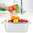 thumbnail image 3 of Nikou Buffet Bassin en Acier Inoxydable Servant Self Service Server, Acier Inoxydable Assiettes Alimentaires Pots Plateau Plats Titulaire Conteneur Carré, 3 of 8