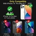 thumbnail image 2 of ORUYROP Compatible with iPhone 14 Pro Max Case (No Fit iPhone 14 Plus), Holographic Laser Bling Heart Pink Soft & Flexible TPU and Hard PC Shockproof Cover Women Girls Phone Case (Heart/Clear), 2 of 7