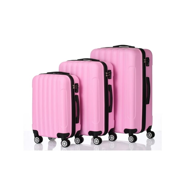 Ktaxon 3 PCS Luggage Travel Set Bag ABS Trolley Hard Shell Suitcase w/TSA lock