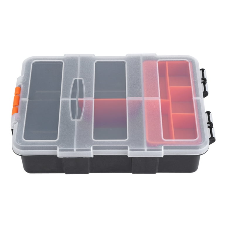 Two-Layer Screw Organizer, Plastic Heavy-Duty Components Storage Box Case  Organizer Small Parts Tool Box Nut Storage 