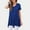 Blue, variant on 2024 New Overszie Shirt for Women Summer Fashion Casual Solid Color Short-Sleeved V-Neck Top Save 15% on Present for Women