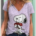 thumbnail image 4 of Camiseta de verano para mujer, bonita camiseta con estampado de Snoopy, camisetas casuales de manga corta en 3D, ropa urbana de moda con cuello en V, ropa femenina de gran tamaño, 4 of 4