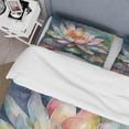 thumbnail image 4 of Designart "Lotus Floral Dreams Pink II" Floral Lotus Bedding Covert Set - Lotus Pink Floral Bed Set With 2 Shams, 4 of 6