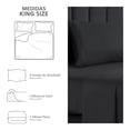 thumbnail image 2 of Juego De Sábanas Mainstays King Size Liso Gris Oxford, 2 of 4