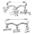 thumbnail image 1 of 2022 Graduation Brooch Pin: Alloy Hat Sweater Shawl Clip Safety Pin Brooch Clip, 1 of 6