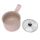 thumbnail image 4 of Olla caliente eléctrica de 1,8 l, antiadherente, con mango largo, sartén eléctrica multifunción para el hogar, dormitorio, enchufe europeo de 220V, color rosa, 4 of 5