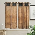 thumbnail image 4 of Vintage Farm Wood Door Rustic Curtains Home Decor Living Room Kitchen Balcony Room Window Curtain Bedroom Patio Decoration, 4 of 7