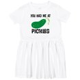 thumbnail image 3 of Inktastic You Had Me at Pickles Girls Toddler Dress, 3 of 5