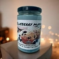 thumbnail image 1 of Blueberry Muffin Vegan Coconut Soy 12 oz/ 355 ml Candle Hand-poured, Eco-friendly, Clean Burning, Bakery, Food, Drink Wood Wick, 1 of 5