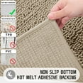 thumbnail image 5 of Bathroom Rugs, 36'' x 24'', Extra Soft Chenille Bath Rugs, Non-Slip, Water Absorbent, Bath Mats for Bathroom Floor, Machine Wash Dry, Plush Microfiber Shaggy Rug, Tub and Shower, Camel, 5 of 6