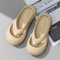 thumbnail image 3 of BETOOSEN Anti-Slip Wrap toe Flip Flops Sandals Pillow Slippers for Women Men, House Slides Clouds Shower Shoes for Indoor & Outdoor Platform Shoes, 3 of 11