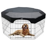 Dog Playpen Mesh Top Cover Prevent Pet Escape Provide Shade Durable Mesh Fabric Top Cover, Portable Foldable Washable Dog Pen Cover