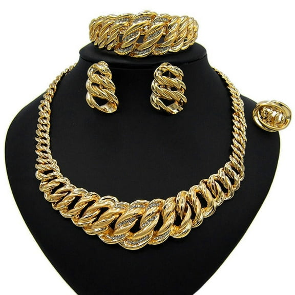 JoeytheJewelryNY HUGS &KISSES Cuban set gold Plated #53