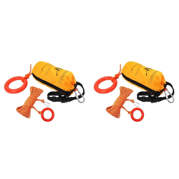 2X Reflective Throw Rope with Throw Bag for Water Rescue Flotation Rescue Ropes
