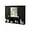 Black, variant on Bathroom Wall Cabinet with Mirror, Medicine Cabinet with 3 Doors and Adjustable Shelf, Space Saver Storage Cabinets Over The Toilet for Bathroom (35'' x 28'') (Black Color)