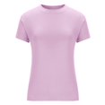 thumbnail image 5 of Women's Slim Fit Tops Short Sleeve Crew Neck Basic Tees Casual Going Out Tight Workout T-Shirts 2025 Summer, 5 of 7