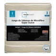 thumbnail image 1 of Juego De Sábanas Mainstays Individual Rayas Beige Blanco, 1 of 4