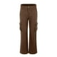 thumbnail image 4 of Vaqueros cargo informales de cintura media para mujer: pierna ancha elástica, bolsillos, poliéster, para todas las estaciones/ropa informal, 4 of 5