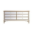 thumbnail image 3 of Elegant Decor Contempo 72" Metal and MDF Mirrored Dresser in Antique Gold, 3 of 8