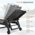 thumbnail image 6 of Dycanpo Lounge Chair Outdoor, Resin Chaise Lounge with Wheels & Adjustable Backrest, Black, 6 of 11