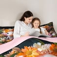 thumbnail image 4 of Manfei Realistic Axolotl Full Size Comforter Sets,Floral Wreath Art Bedding Comforter Set For Girls,Multicolor Black,Pink Reversible,3pcs,1 Comforter and 2 Pillowcases, 4 of 8