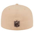 thumbnail image 4 of Men's New Era Tan Cleveland Browns Candied Pecan 59FIFTY Fitted Hat, 4 of 6