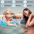 thumbnail image 6 of CQHVKQ 20" Inflatable Baby Pool Float Seat, Lion Pattern Baby Swimming Ring for Swim Training, Toddler Inflatable Swimming Float with Airbag Seat, Adjustable Infant Pool Floats 6-36 Months, Blue, 6 of 9