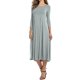 thumbnail image 1 of Generic 2025 Autumn New round Neck Half Sleeve Solid Color Wide Hem Dress, 1 of 1