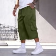 thumbnail image 6 of SOOMLON Mens Cargo Capri Pants Big and Tall Elastic Waist Half Pants Loose Outdoor Pants Trendy Weekend Clothes, 6 of 9