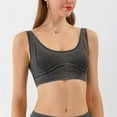 thumbnail image 4 of GEWSEY Women's Sports Bra High Impact Wireless Bra Full Coverage Plus Size Bra Non Padded Yoga Bras Workout Gym Bras (Dark Gray, XXL), 4 of 7