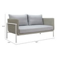 thumbnail image 5 of Frais Loveseat Gray Sofa, Modern Style, Seats up to 2, Aluminum, Outdoor Living, 5 of 5