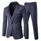 thumbnail image 1 of Allthemen Mens 3-Piece Business Party Wedding Solid Color Notched Lapel Slim One-button Suit (Blazer + Vest + Pants) zhangyuxiang LED, 1 of 2