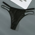thumbnail image 2 of TTUHYWXI Strappy Cutout Side Panty Thongs for Women T-Back Lingerie G String See Through Mesh Panties Micro Underwear Tangas (Black, L), 2 of 3