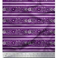 thumbnail image 1 of Soimoi Rayon Crepe Fabric Leaves & Floral Block Printed Craft Fabric by The Yard 46 Inch Wide, 1 of 3