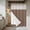 Brown, variant on Pure White No Hook Shower Curtain Waterproof, Bathroom Curtains with Snap in Liners and See Through Top Window, Simple Solid Color Hotel Style Bathtub Curtains Shower 72"Wx84"L
