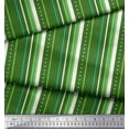 thumbnail image 3 of Soimoi Green Poly Georgette Fabric Dot & Stripe Print Fabric by Yard 52 Inch Wide, 3 of 5