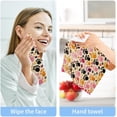 thumbnail image 7 of 6 Pack Colorful Dog Paws Pure Cotton Washcloths 12 x 12 Inch Reusable Absorbent Soft Cotton Face Towels Fingertip Towels Set for Gym Towels,Hotel and Spa Wash cloth, 7 of 7