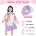 thumbnail image 4 of Poncho de baño para niños Toalla de baño para niños Toalla de playa Capa de baño para niñas y niños Poncho con capucha de secado rápido súper absorbente Poncho de surf Capa de baño para bebés de 2 a 6 años Rojo Verde Cocina, Decoración y Otros, 4 of 5