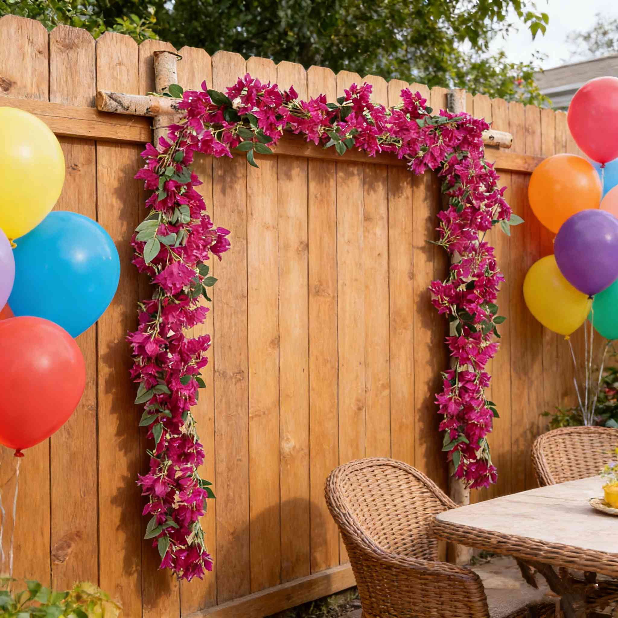 2Pcs Artificial Bougainvillea Flowers Garland, 5.58ft Fake Silk Bougainvillea Vines Long Plant Faux Bougainvillea Wreaths for Centerpieces Table Runner Wedding Arch Wall Decorations (Red)