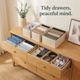 thumbnail image 6 of 12 Pack Drawer Organizers Clothes, Closet Organizers and Drawer Dividers for Clothes, Foldable Fabric Clothing Organizers for Dresser Drawers, 6 of 6