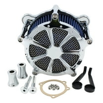 Blue Chrome Air Intake Filter For Harley Dyna