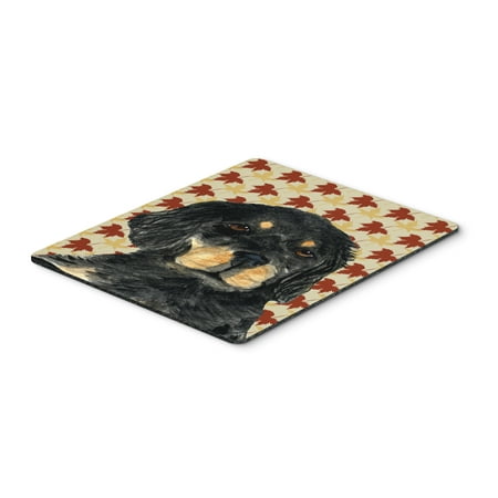 Gordon Setter Fall Leaves Portrait Mouse Pad, Hot Pad or Trivet