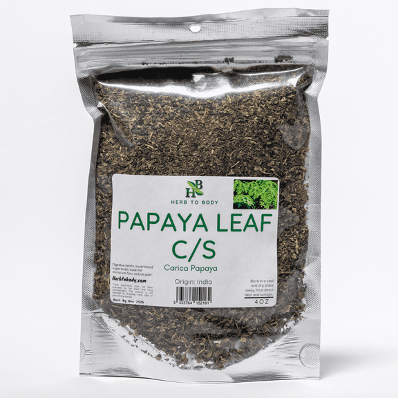 Herb To Body Papaya Leaf C/S (Cut & Sifted) | Carica Papaya | Wildcrafted | 4oz