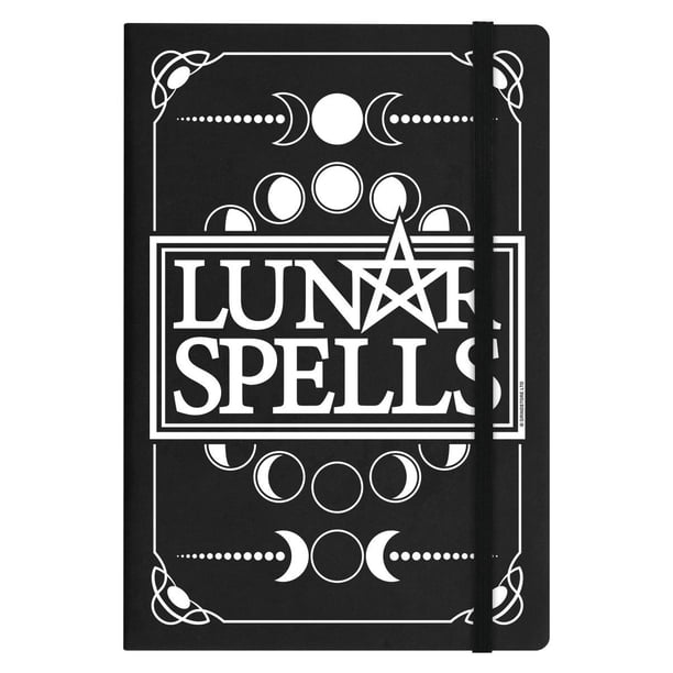 Grindstore - Cuaderno tamaño A5 modelo Lunar Spells (Negro)