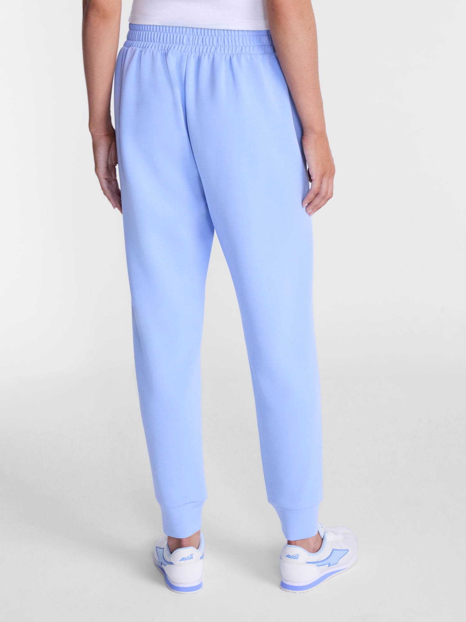 Avia Women's and Women's Plus ScubaKnit Joggers, Short Length, Size XS-4X